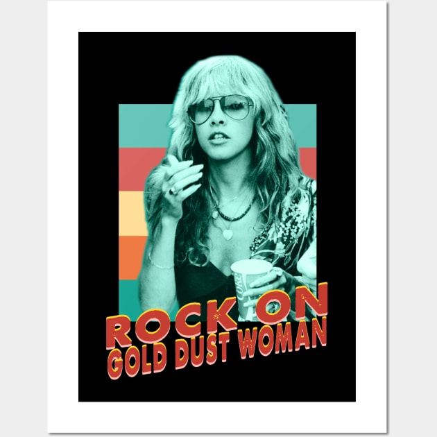 Stevie Nicks rock on gold dust woman Wall Art by RAINYDROP